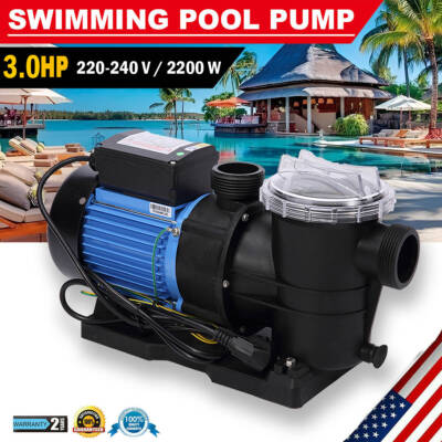 3HP High 2.2KW Flo Above Ground Swimming Pool Pump With Strainer Filter Basket