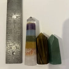 Crystal Quartz Glass Hexagonal Tower Mineral Crystals Collectible