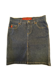 Vintage Guess Jeans Denim Mini Skirt Zipper Made in USA Size 26 S Y2K 90s 00's