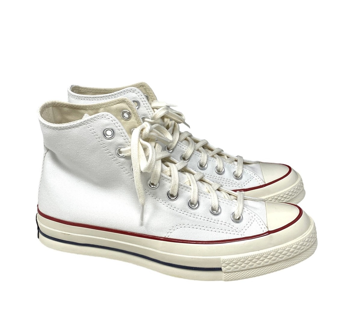 しろん Converse Chuck Taylor High Top White Red Canvas Womens Size