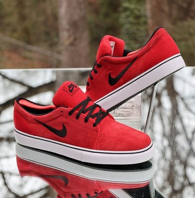 Nike SB Satire Skateboarding Red Suede Men s Size 10 Custom 536404-602