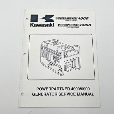 #ad Kawasaki Powerpartner 4000 6000 Portable Generator Shop Repair Manual Book $15.95