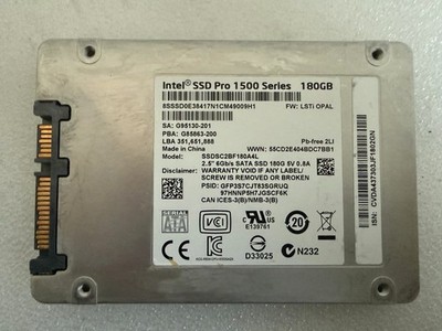 Intel 180GB SSD Pro 1500 Series 2.5 SATA 6Gb/s SSDSC2BF180A4L