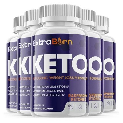 5 Pack - Extra Burn Keto Diet Pills,Weight Loss,Fat Burner,Metabolism Supplement