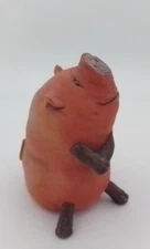 Vintage Home Grown Yam Sweet Potato Pig Figurine Figure 2004 Enesco Collectible