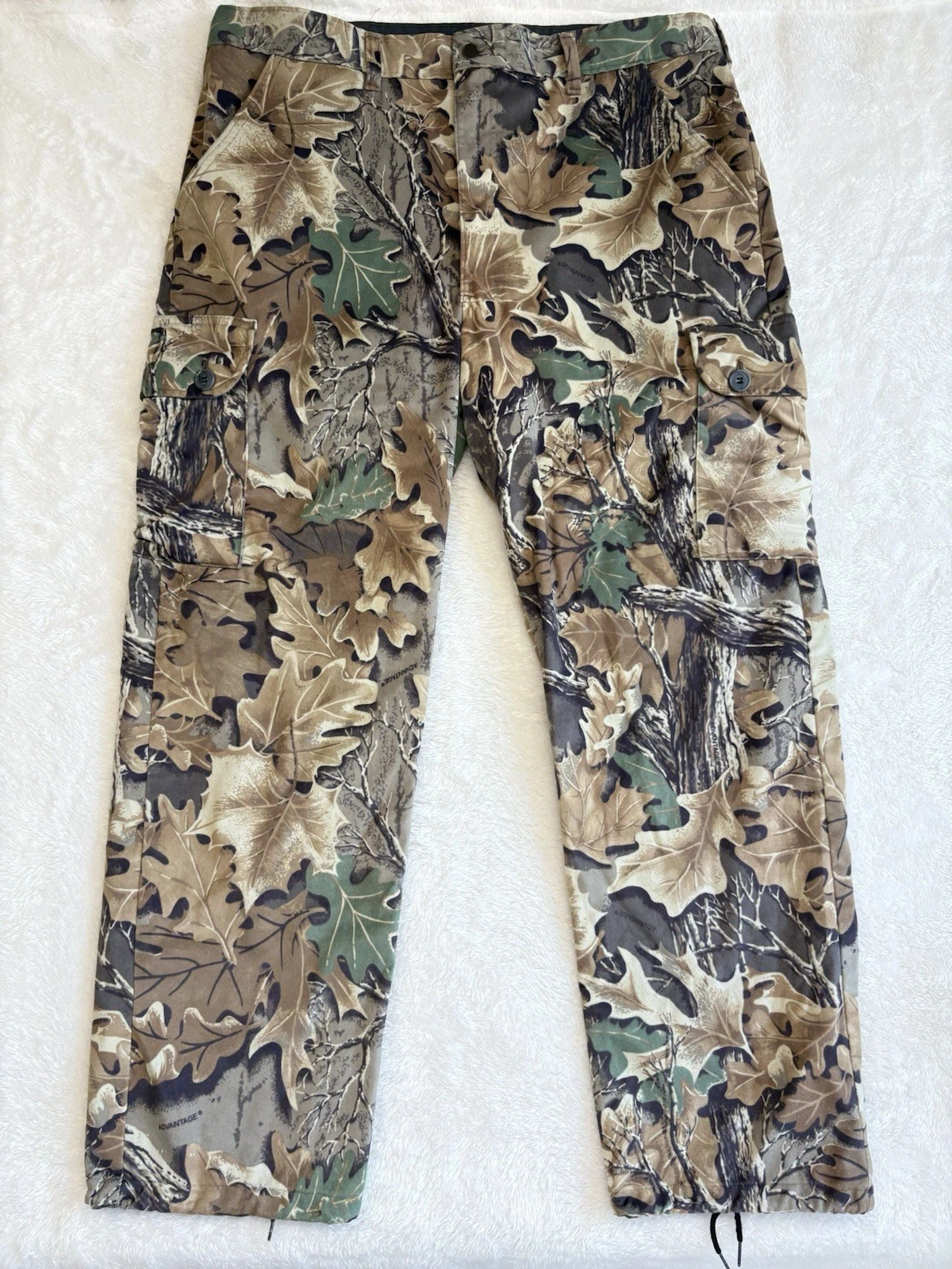 Vintage PELLA Rugged Outdoor Camouflage Adjustable Mens XL Cinch Ankles Brushed