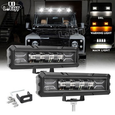 2X 6 Zoll LED Arbeitsscheinwerfer 12v 24v Lightbar Nebelscheinwerfer Offroad LKW