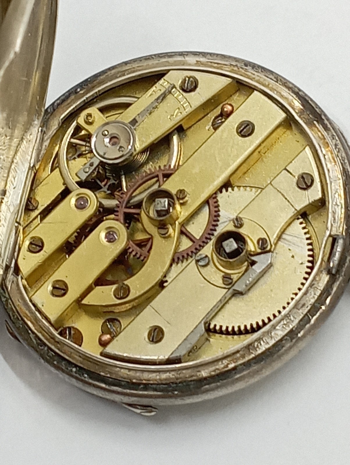 Antique Small KEY WIND SOLID SILVER POCKET WATCH … - image 21