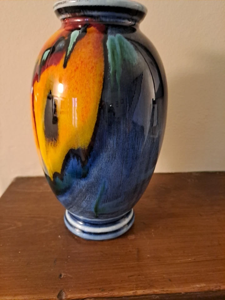 Poole Pottery Wild Poppy Vase By Anita Harris C1970s - Image 2 of 4