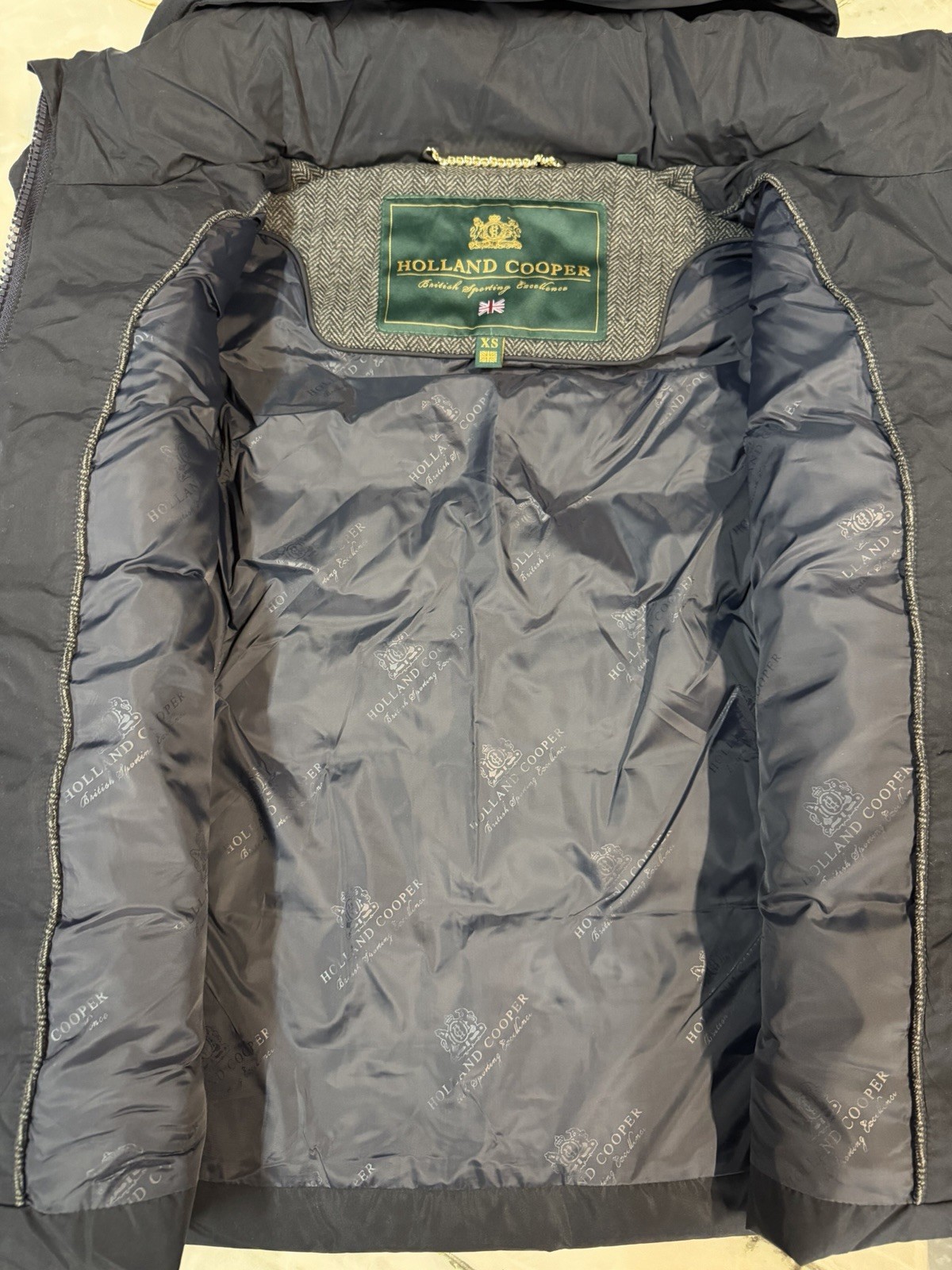 Holland Cooper Logan Puffer Jacket Ink Navy Women’s XS New Without Tags image 9