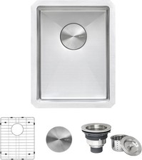 Ruvati 14-inch Undermount Wet Bar Prep Sink Tight Radius, Stainless Steel