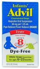 Infants' Advil Concentrated Drops Grape 0.5oz Oral Suspension Ibuprofen Exp 6/26