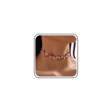 Boho Lace Flower Necklace Choker Vintage Flower Lace Choker Necklace Pink Rose F