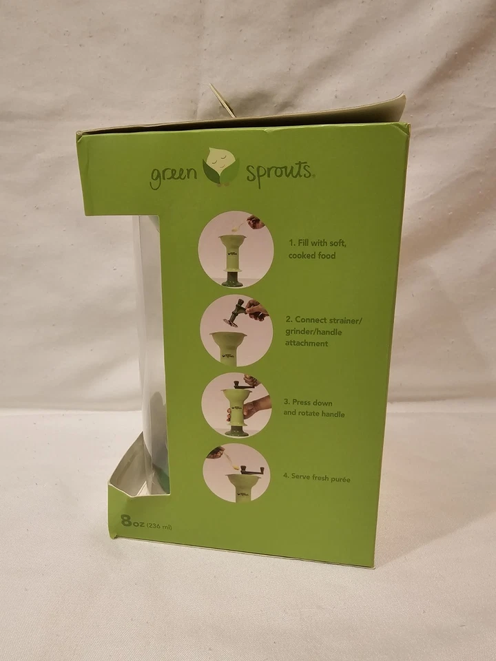 Molino de alimentos para bebés Green Sprouts 8 onzas - NUEVO - Haz puré fácilmente de alimentos para bebés SIN BPA Foto 4 de 4