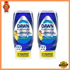 Dawn EZ-Squeeze Platinum Dishwashing Liquid Dish Soap, 12.2 fl oz (2 Pack)