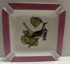 Rare Vintage Hummingbird Ash Tray Made In Japan 7” x 7”  EC LN HTF Fast Shipping