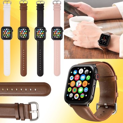 Echt Leder Armband in L für Apple Watch Series 1 2 3 4 5 6 7 SE 38mm 40mm 41mm