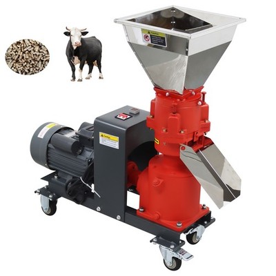 Upgraded Feed Pellet Mill Machine with 6mm Plate 150KG/h 3.5KW 1-Phase 220V