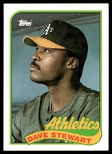 1989 Topps Dave Stewart Oakland Athletics #145