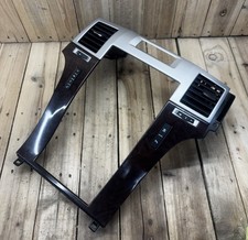 07-14 Cadillac Escalade Silver Center Dash Radio Bezel Trim Woodgrain Oem Used
