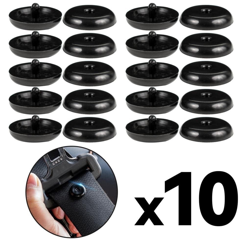 10X  CAR SEAT BELT BUCKLE HOLDER RETAINER STOP PIN CLIPS STOPPER BUTTON