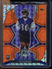 2022 Panini Mosaic Tyler Badie Mosaic Reactive Orange Rookie Ravens #354