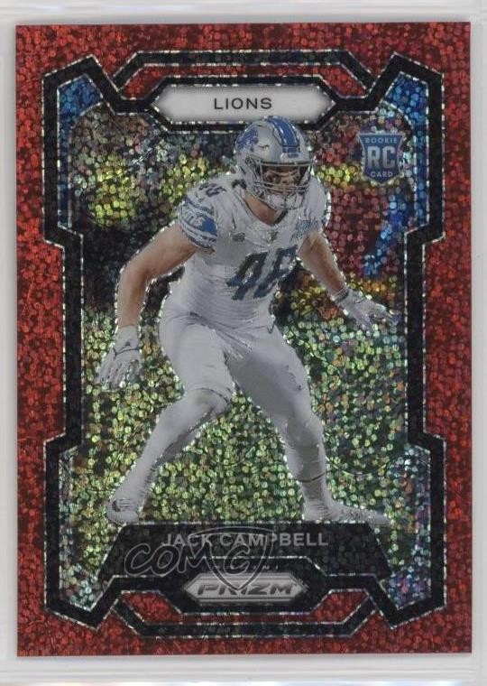 2023 Panini Prizm Rookies Red Sparkle Prizm Jack Campbell #330 Rookie RC s5j