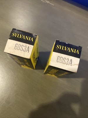 Pair - Vintage Sylvania 6BS3A Electronic Vacuum Tube - Open Box