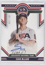2022 Panini USA Baseball Stars & Stripes Blue Ink 80/349 Sean McLain Auto 0j81