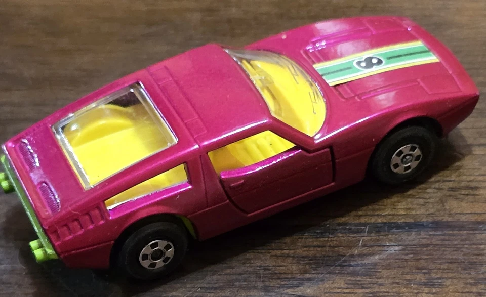 3" Matchbox 1:64 Superfast #32 1972 Maserati Bora Green Base Door Open Loose Car - Image 4 of 4