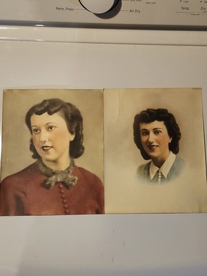 (C9) --- Two Photos Same Pretty Woman Different Ages 1930s & 1940s