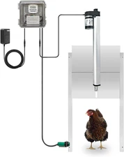 JVR Automatic Chicken Coop Door Opener with Timer, Programmable, Aluminum Coops 