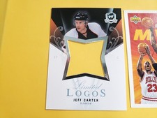 Jeff Carter Philadelphia Flyers 2007 - 2008 UD The Cup Limited Logos Blank Back