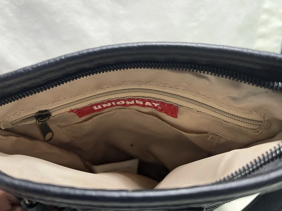 Unionbay Brown Basket Weave Zip Crossbody/Shoulder Bag Purse - Image 3 of 4