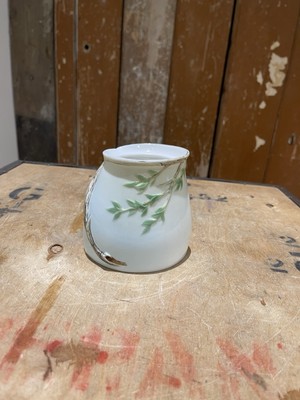Graff Porzellan kleine Vase dekorativer Strukturbaum mit Blatteffekt Blumen