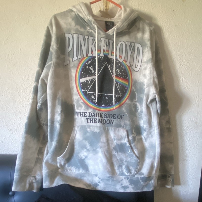 Pink Floyd Dark Side of the Moon Tie-Dye Hoodie Sweatshirt Size L Men’s Large