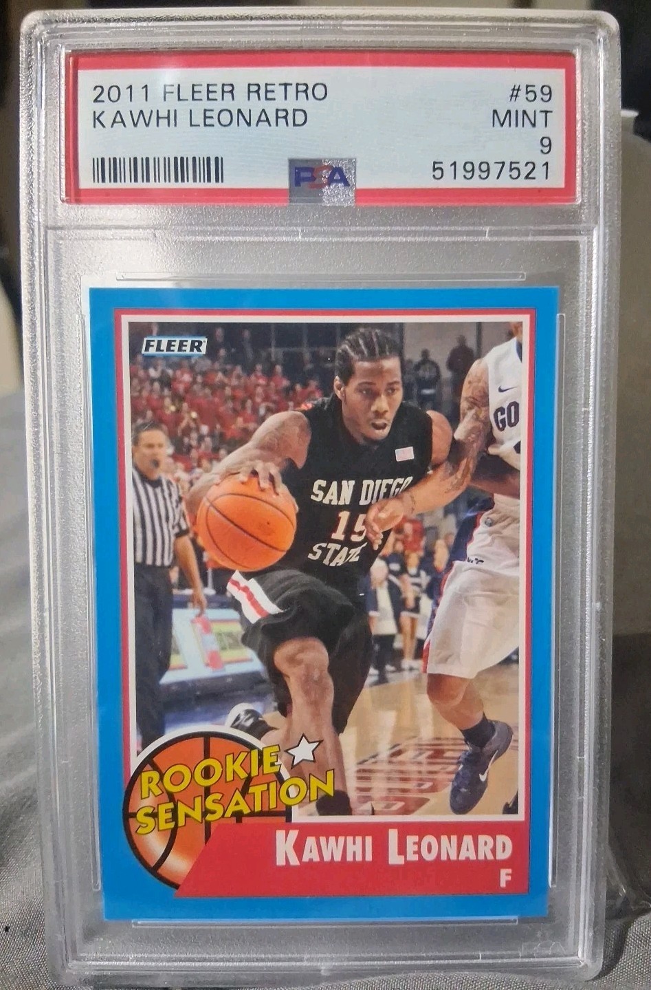 2011 Fleer Retro Kawhi Leonard Psa 9 Low Pop Rookie Sensation