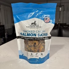 Salmon Snax Smoked Crispy Salmon Skin Premium Dog Treats, 12 Ounce