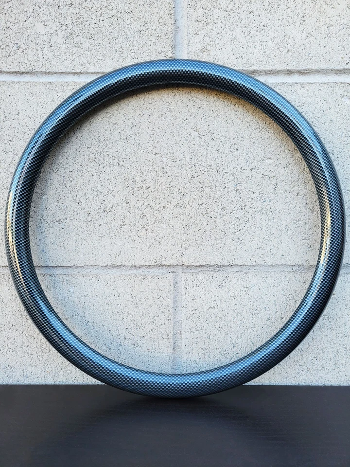 14" Black Steering Wheel Carbon Fiber Wrap, Chevy Horn, 69-94 GM Adapter - Image 3 of 4