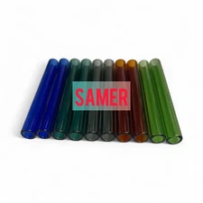 4''Long ( 10) Pcs Pyrex Glass Tubing 12mm OD 8mm ID 2mm - SELECT YOUR NEED COLOR