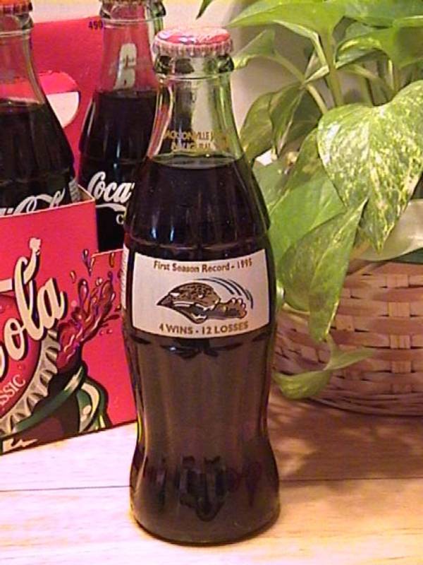Jacksonville Jaguars First Season coke bottle eBay