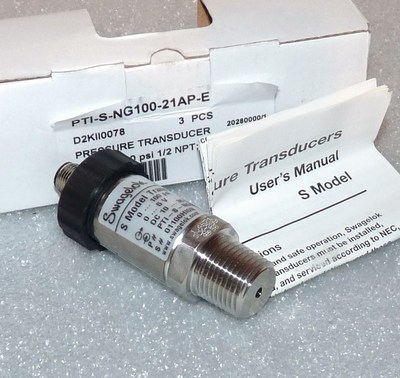 NIB SWAGELOK PTI-S-NG100-21AP-E S MODEL PRESSURE TRANSDUCER 0-5V 0-100PSI