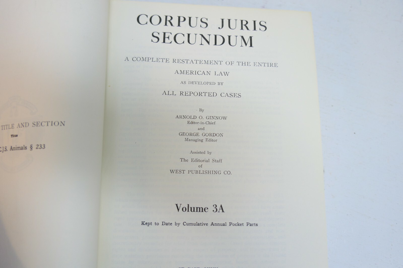Corpus Juris Secundum 3A Aliens 162 to End - Appeal Hardcover | eBay
