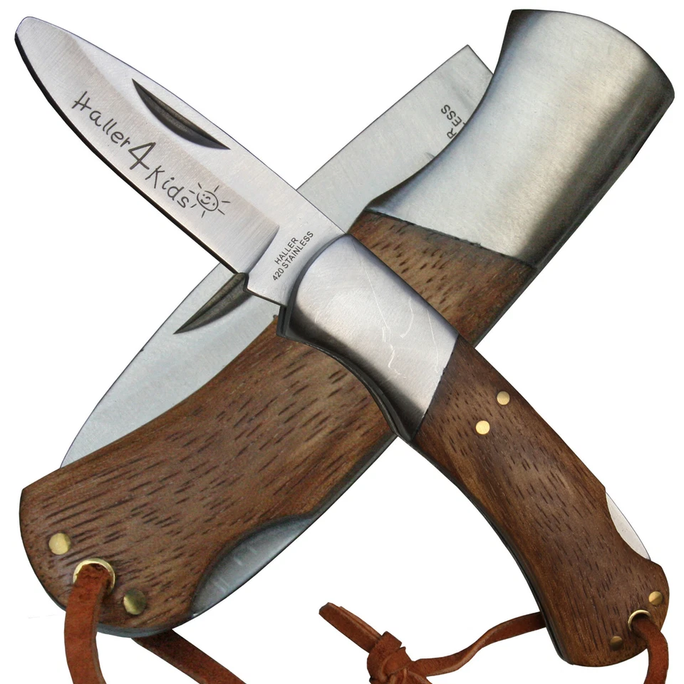 Haller Kindermesser kleines Taschenmesser abgerundete Klingenspitze Back Lock