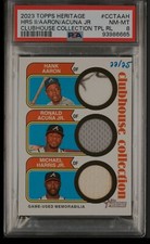 2023 Clubhouse collection Triple relic card. This is card number 22 out of 25