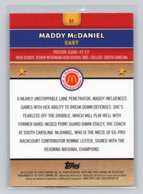Maddy McDaniel 2024 Topps Chrome McDonalds All American Basketball