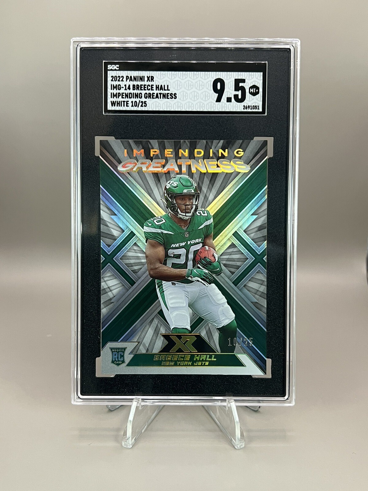 Breece Hall Panini XR Impending Greatness #IMG14 White