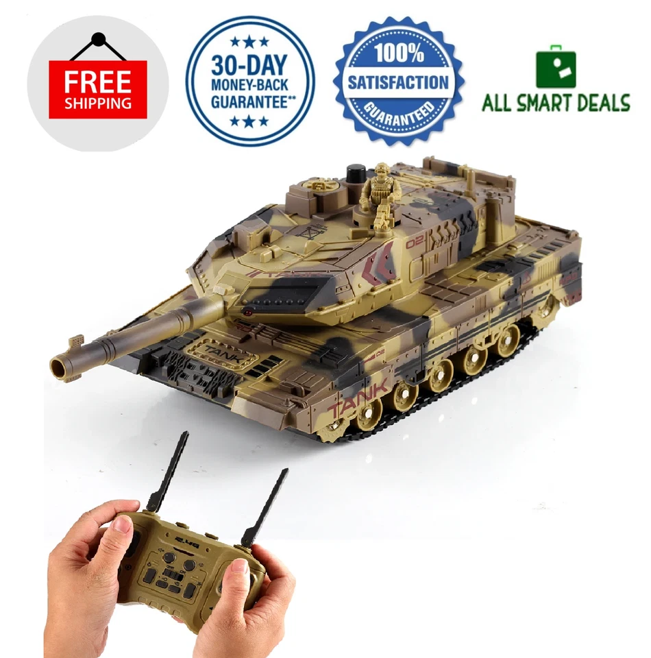 Tanque A Control Remoto De Juguete Simulacion De Guerra Dispara Agua Regalo - Image 4 of 4