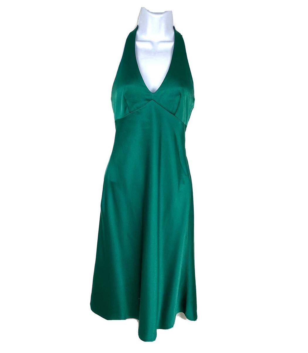 green emerald velvet dress Cowl Neck Halter Gown – BCBGMAXAZRIA main image 0