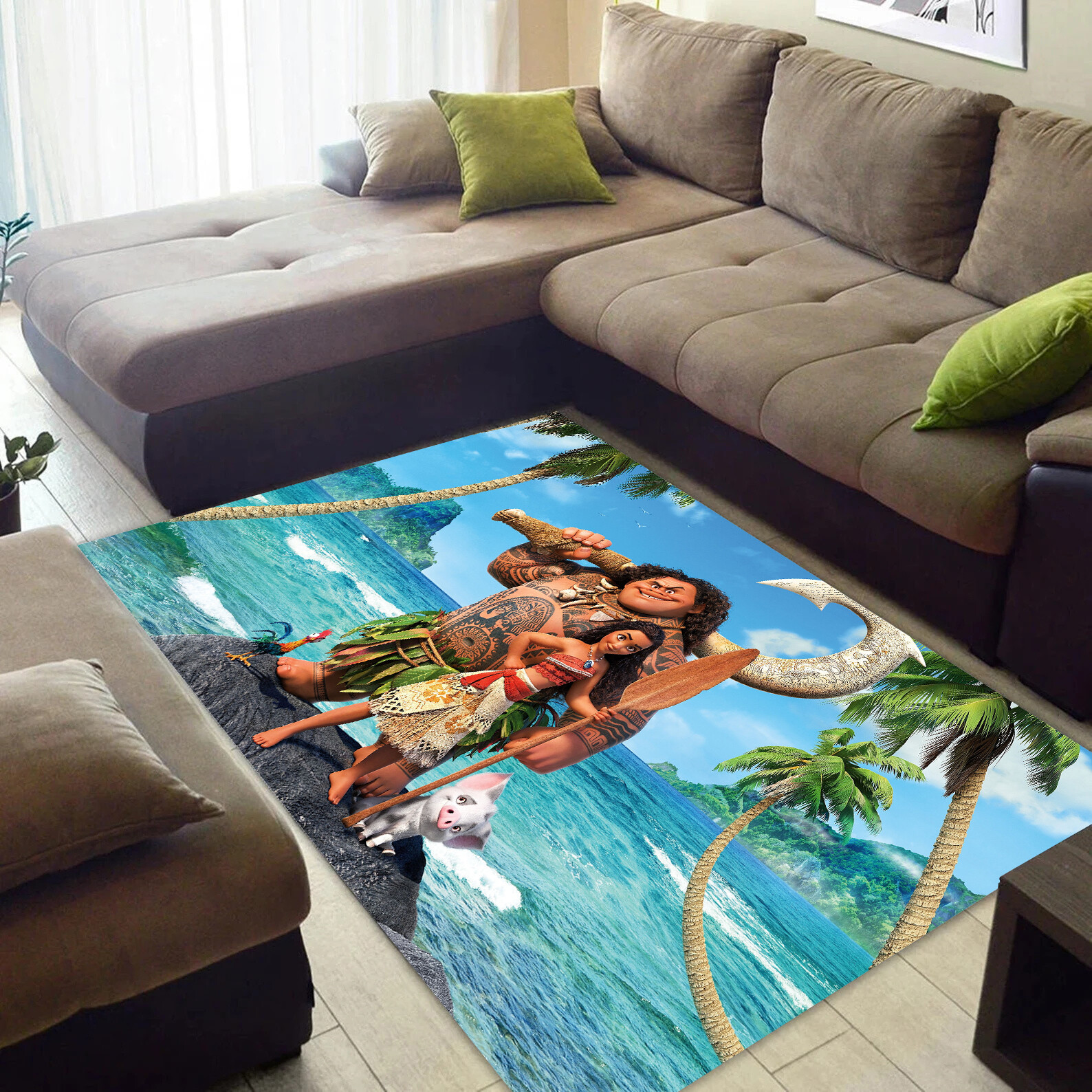 Moana Disney Rug, Cartoon Home Decor